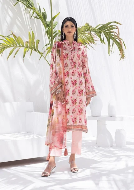 Unstitched Printed Lawn 3 Piece