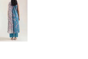 unstitched printed self strip lawn 3 piece